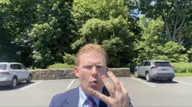 Andrew Giuliani makes a statement after his father Rudy Giuliani loses the right to practice law in the State of New York