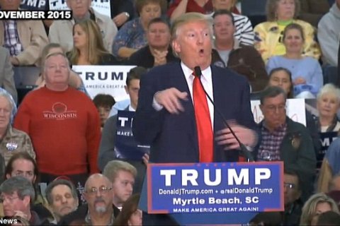 Trump apparently mocking reporter